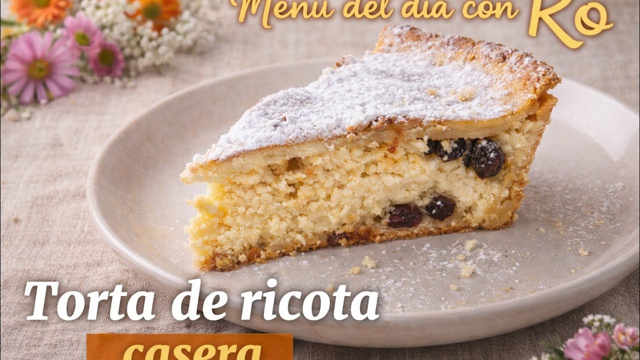  Torta de ricota casera con pasas al whisky | Menú del día con Ro
