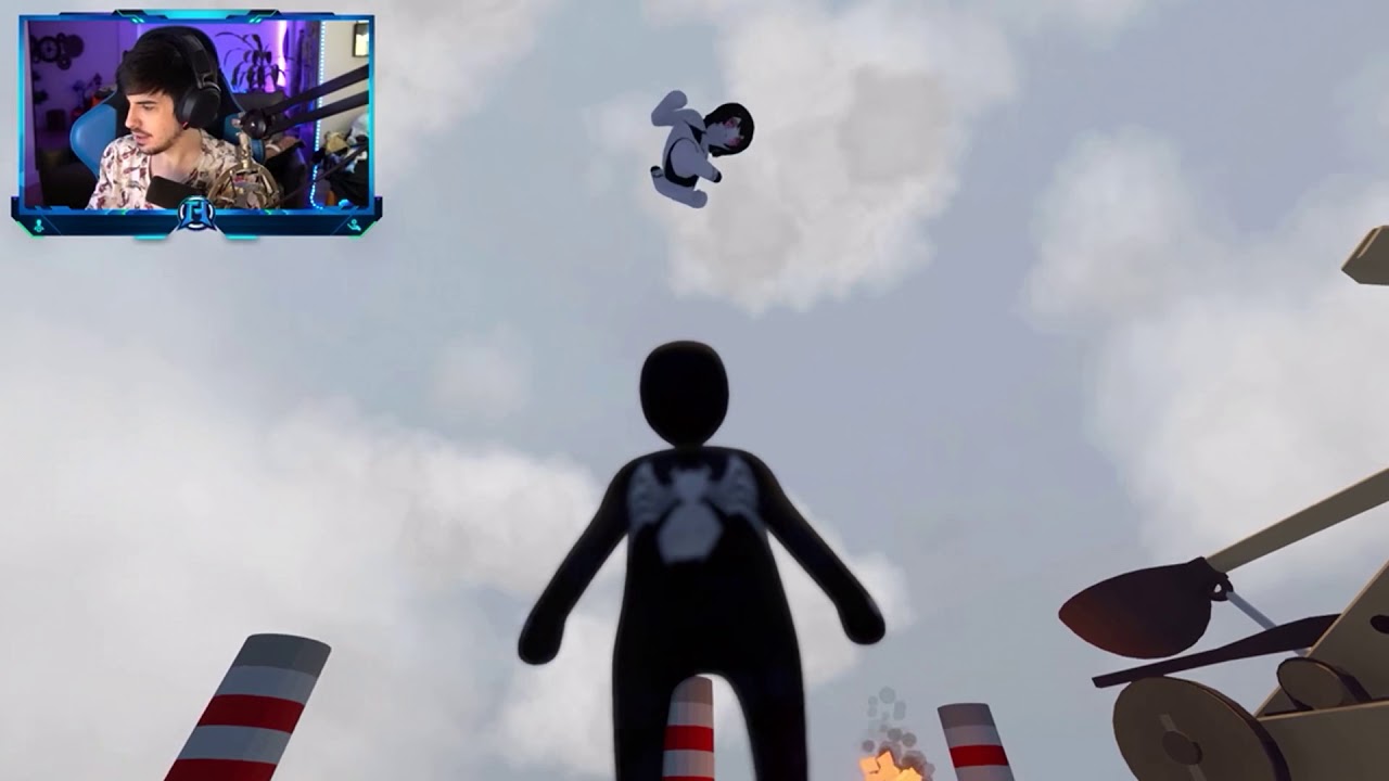 Aroyitt :Soy Goticulona🖤🍑 que me mires😂| Alexby siendo Alexby | Human Fall Flat momento divertido