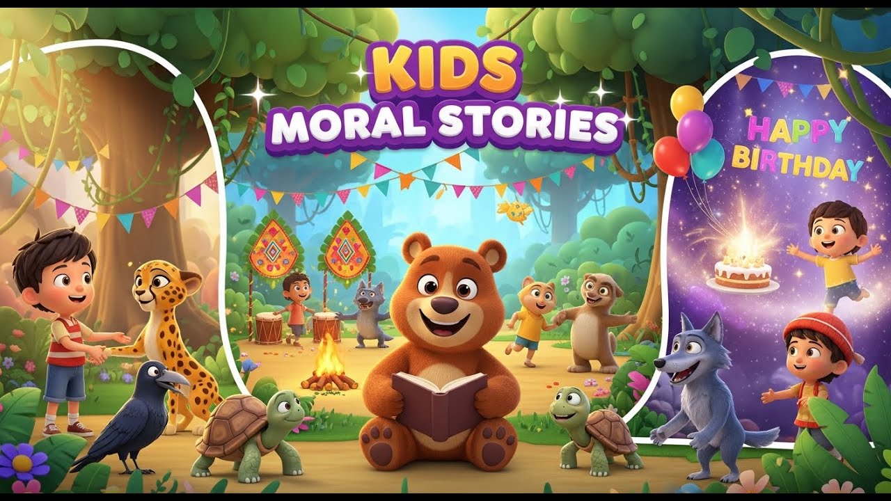 🐻🌈 Kids Moral Stories | పిల్లల కోసం సరదా జంగిల్ & జంతు కథలు | kids radhish show