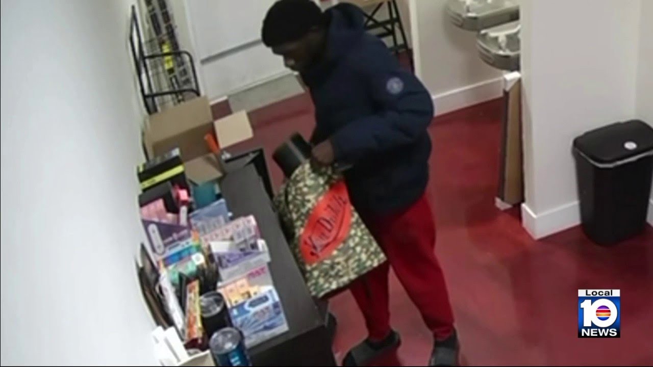 Suspect caught on camera robbing Miami Springs smoke shop