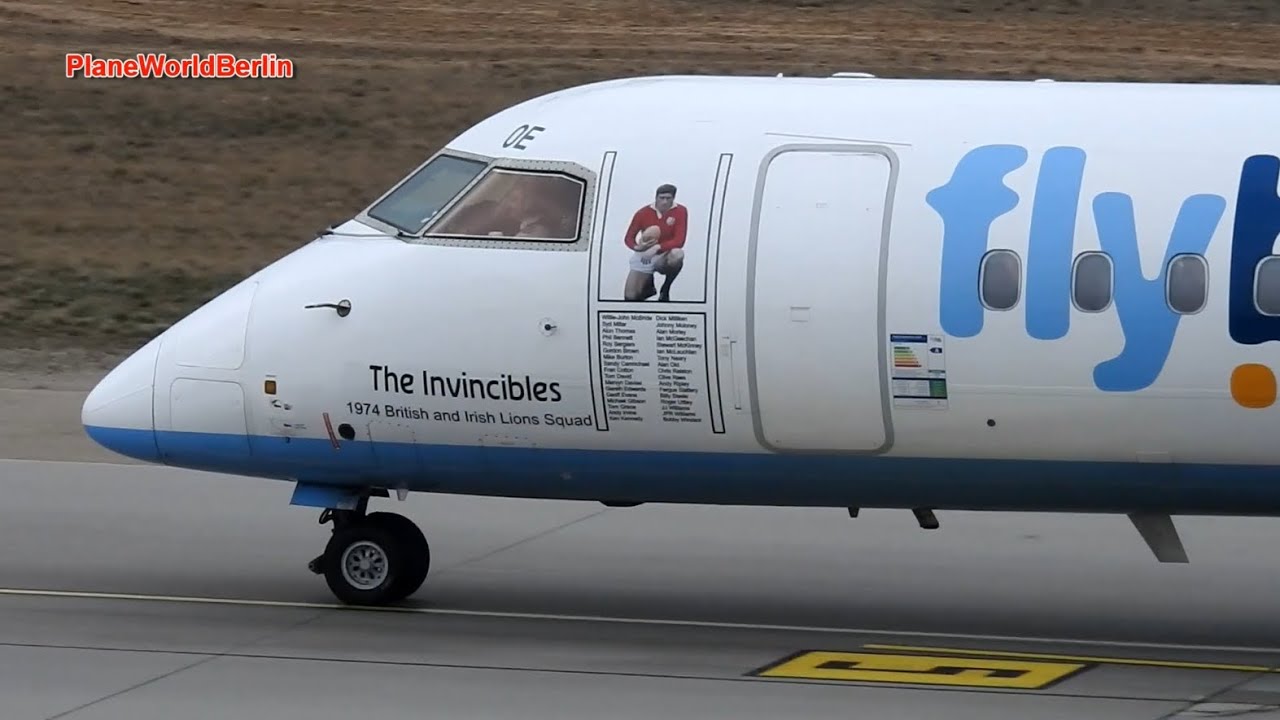 Flybe *The Invincibles 1974* Dash 8 Q400 landing in Berlin TXL