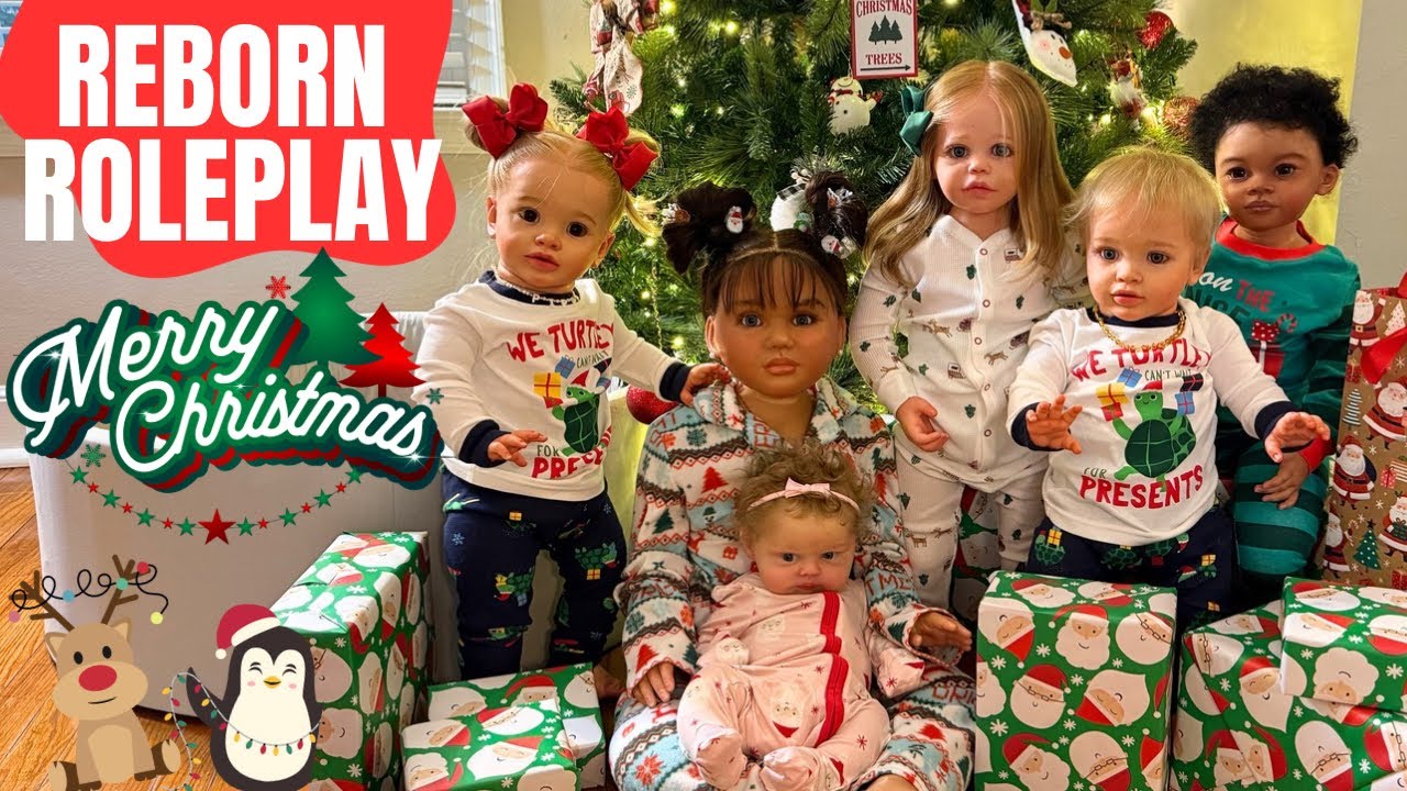 Мои куклы Reborn празднуют рождественское утро 🎄🎁 Ух ты, кто получил САМЫЙ БОЛЬШОЙ подарок #rebor...