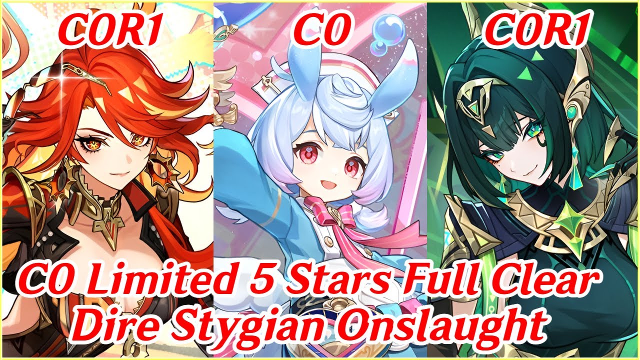 C0R1 Dire Full Clear! Luna II Stygian Onslaught ft Mavuika Sigewinne & Nefer | Genshin Impact 6.1