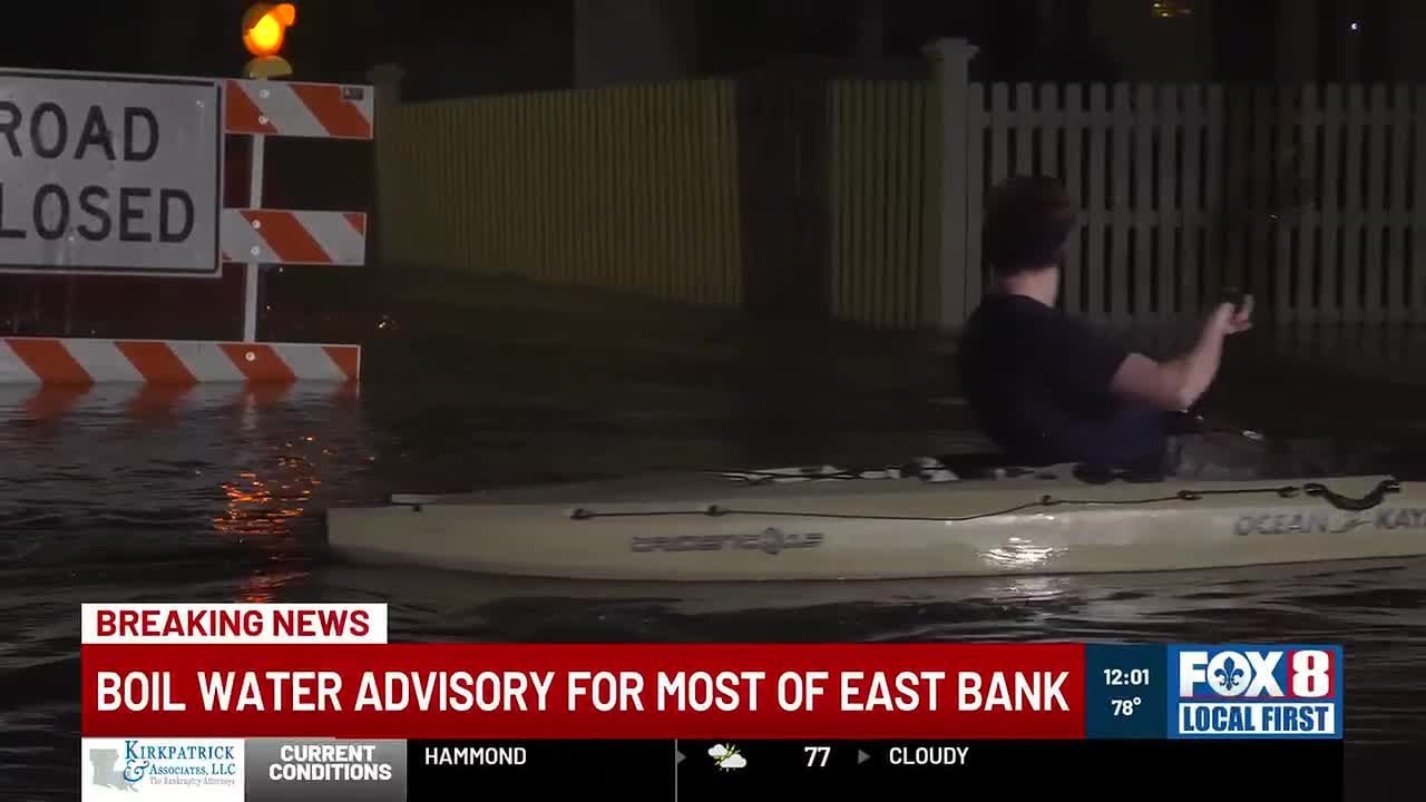 Water main break on South Carrollton results in boil water advisory for most of East bank