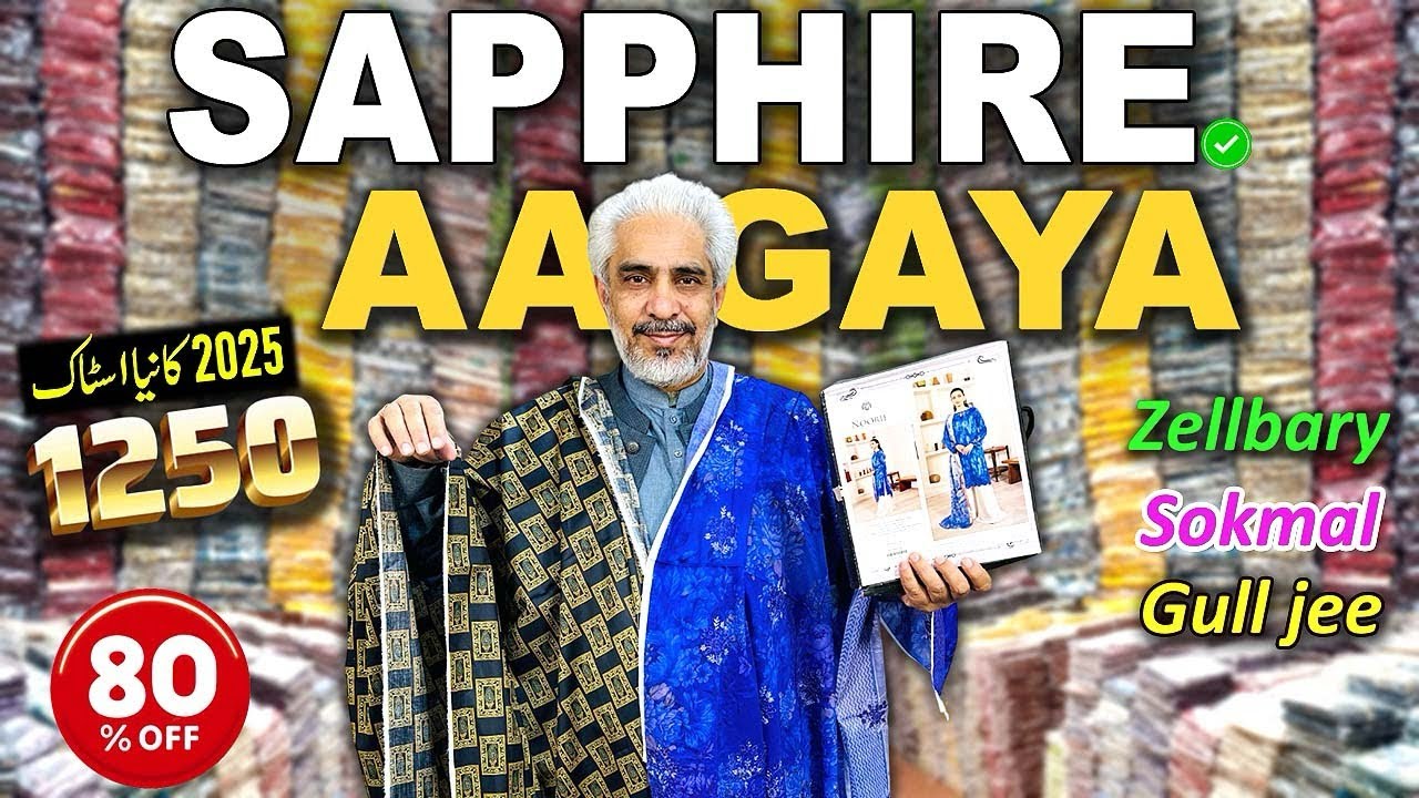 Sapphire 80%OFF💯 Embroidered Gulljee | Breeze Allover 2pc | Sokamal 3pc | special j. for jents 🔥🎉