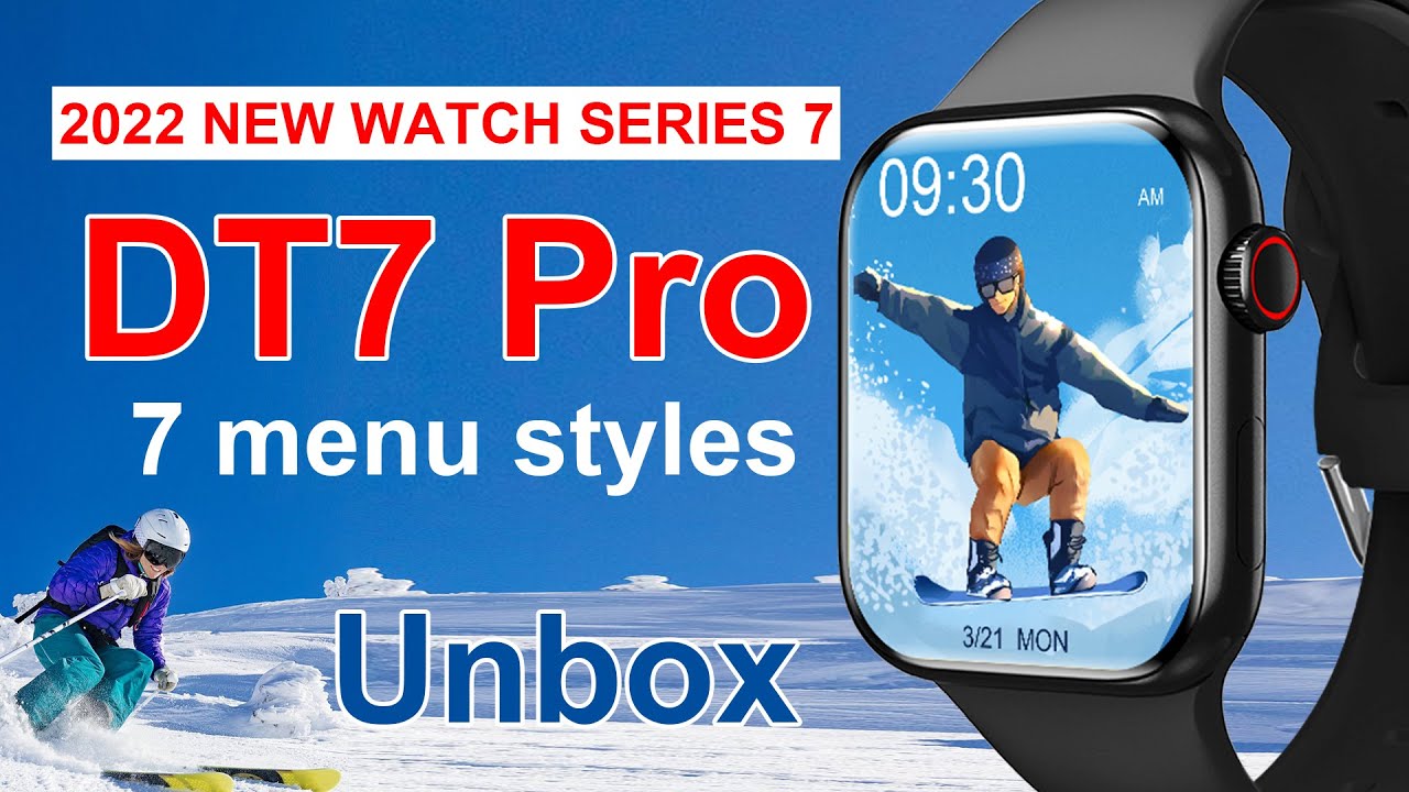 Finow IWO DT7pro Smartwatch Unbox&Review, 1.8inch Display/7 Style Mneu/45mm Series 7 Size VS DT7Plus