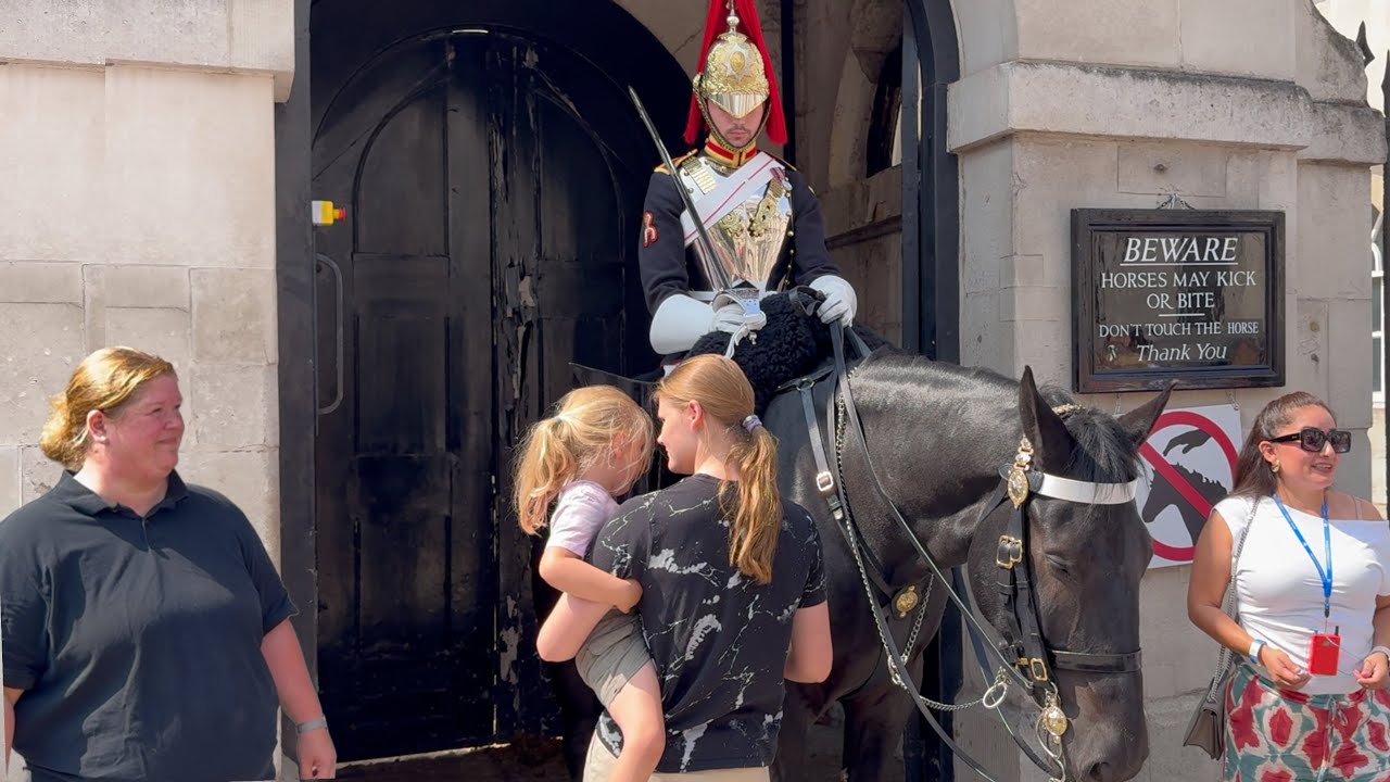 HEARTWARMING MOMENT KING'S PERMITS A YOUNG TOURIST TO COME PET HIS NEW HORSE