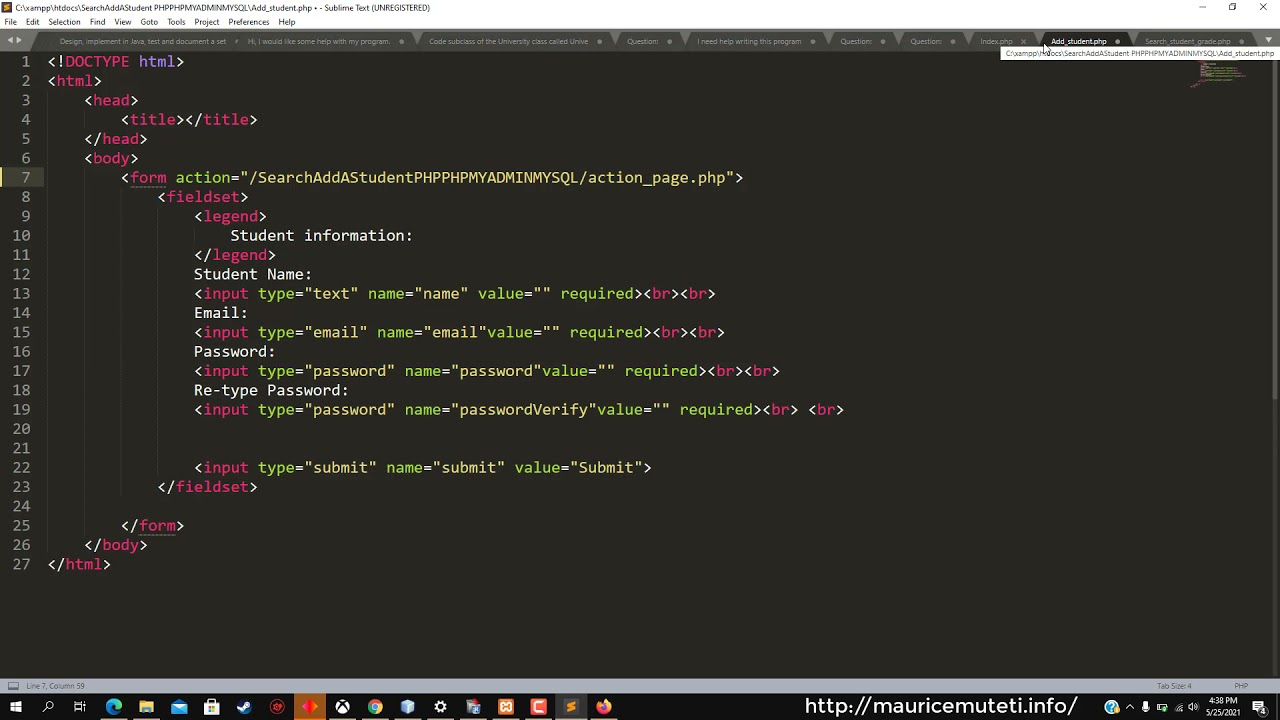 How To Insert And Search From Mysql Database Using PHP HTML Forms And SQL