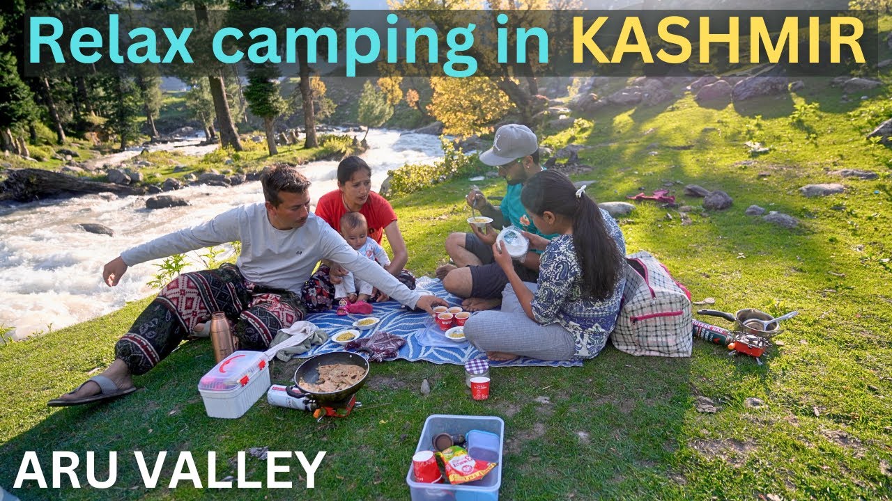 Relax camping in Aru valley - KASHMIR with Friends ⎜rain camping⎜solo camping⎜cooking @Chefbhanu1