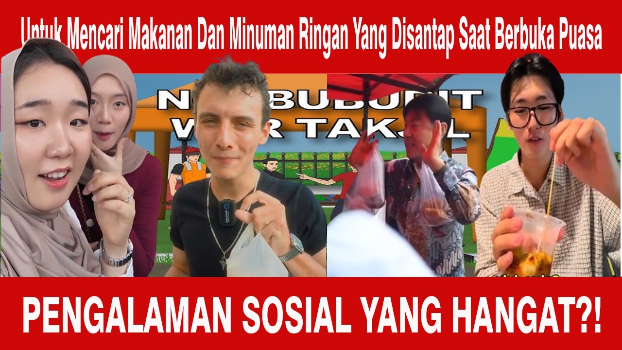 Bang Bule Ikut Desak   desakan demi WarTakjil