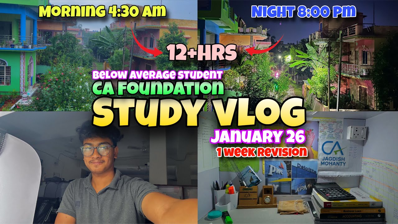 “How I Study 10+ Hours Daily Without Burnout | CA Foundation Jan 26 Routine 💪📚”