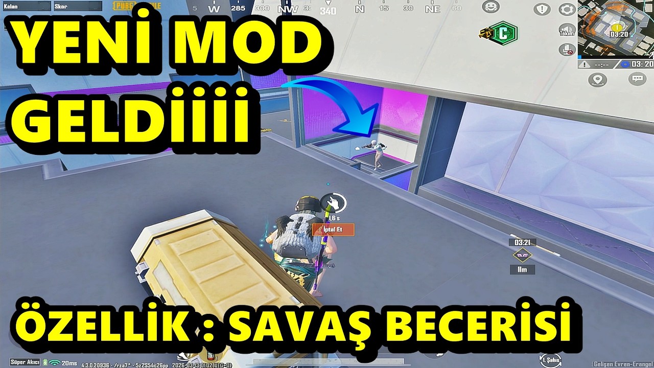 YENİ MOD GELDİİİ ! SAVAŞ BECERİSİ ÖZELLİĞİ  BATUR GAME SOLO SQUAD PUBG MOBİLE