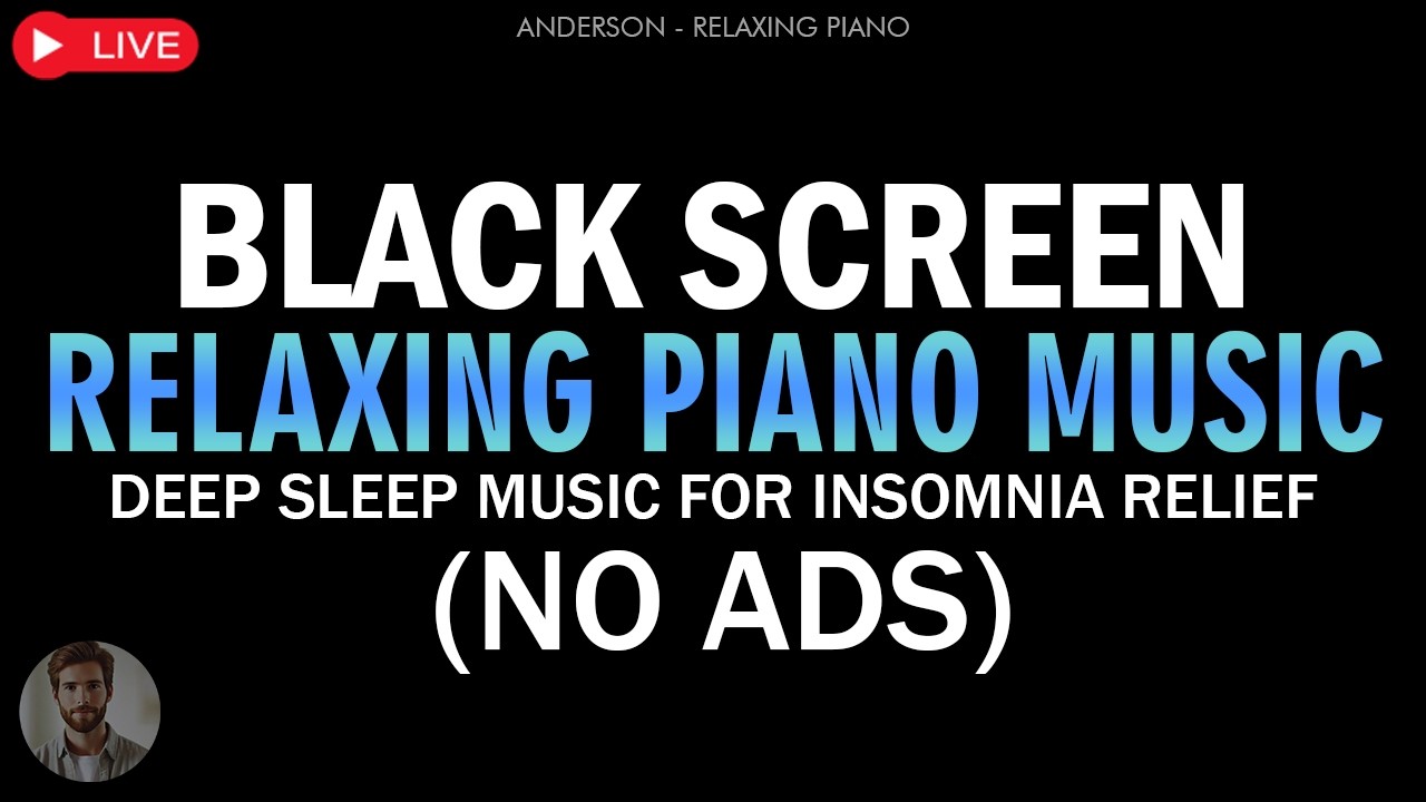 Relaxing Piano Music and Rain Sounds BLACK SCREEN No Ads | Deep Sleep Music for Insomnia Relief