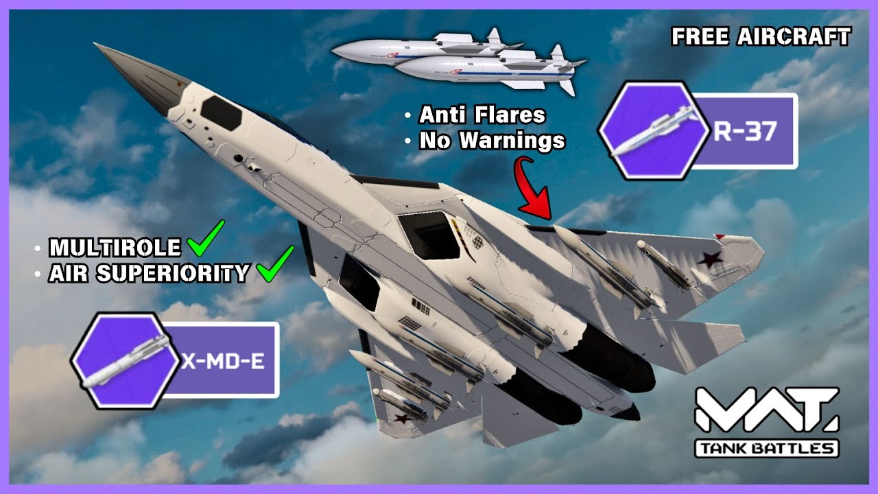 MWT: Tank Battles (Su-57 Felon) With (R-37 & X-MD-E) Missiles Gameplay Review