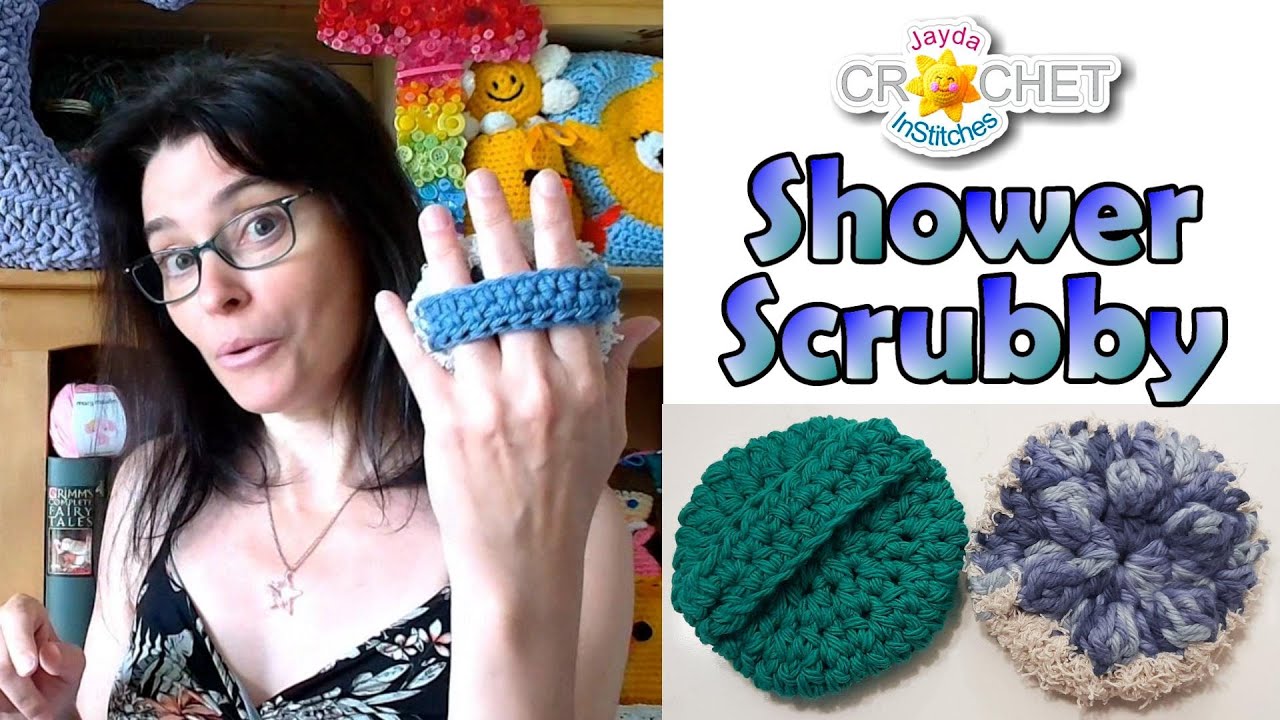 Учебное пособие по вязанию крючком Shower Scrubby — освойте узор «шишечка»!