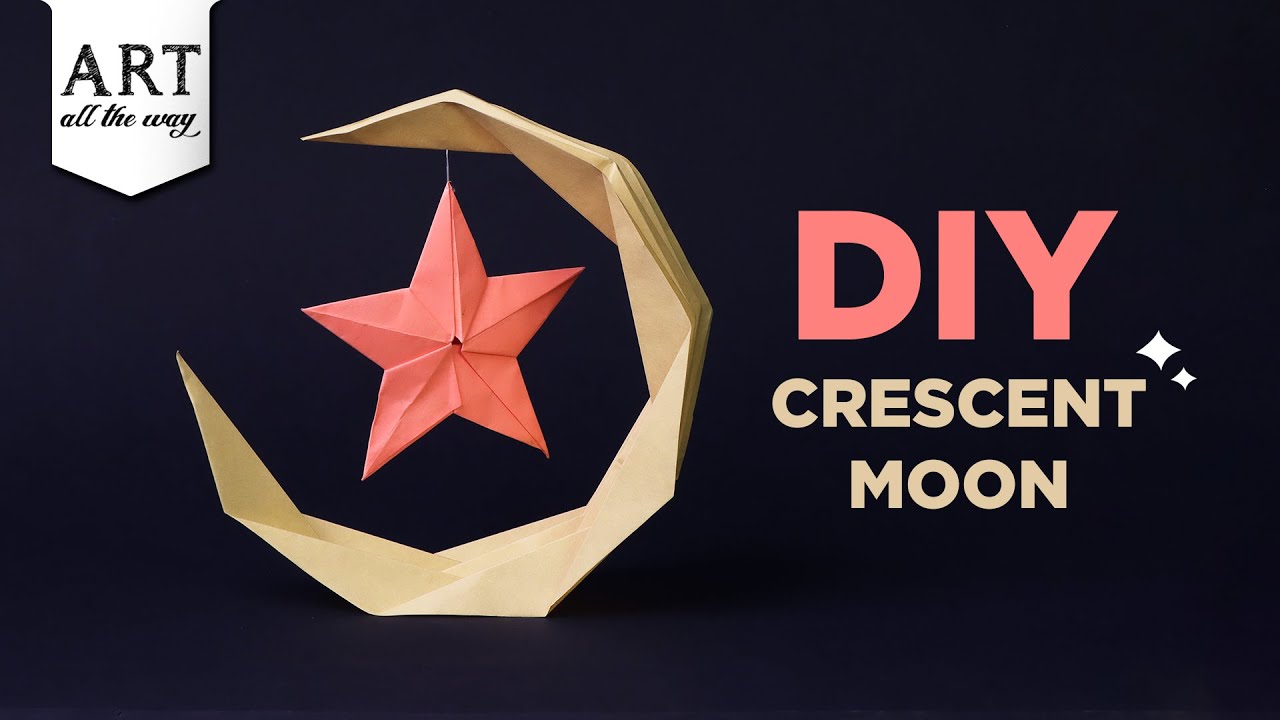 DIY Crescent Moon | Origami Crescent Moon | Papper Craft | Paper Crescent Moon | @VENTUNOART