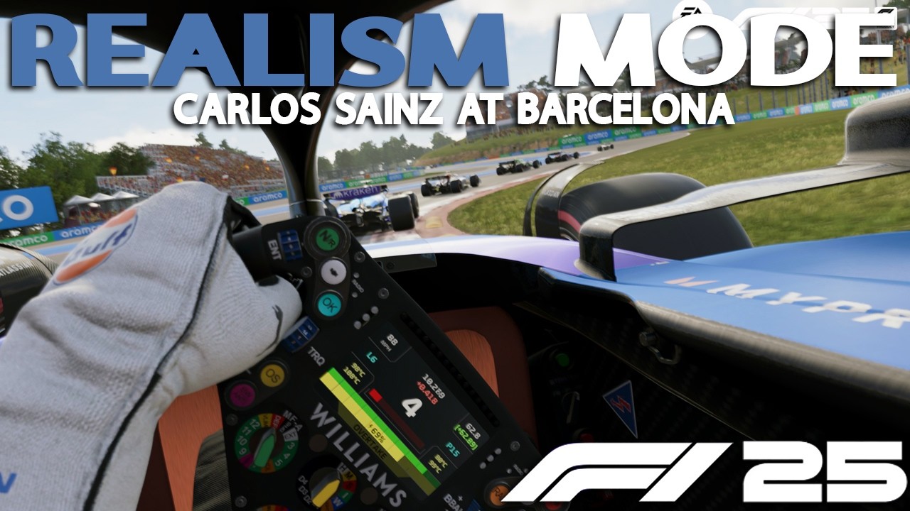 F1 25 REALISM MODE | Carlos Sainz at Barcelona | 100% Race