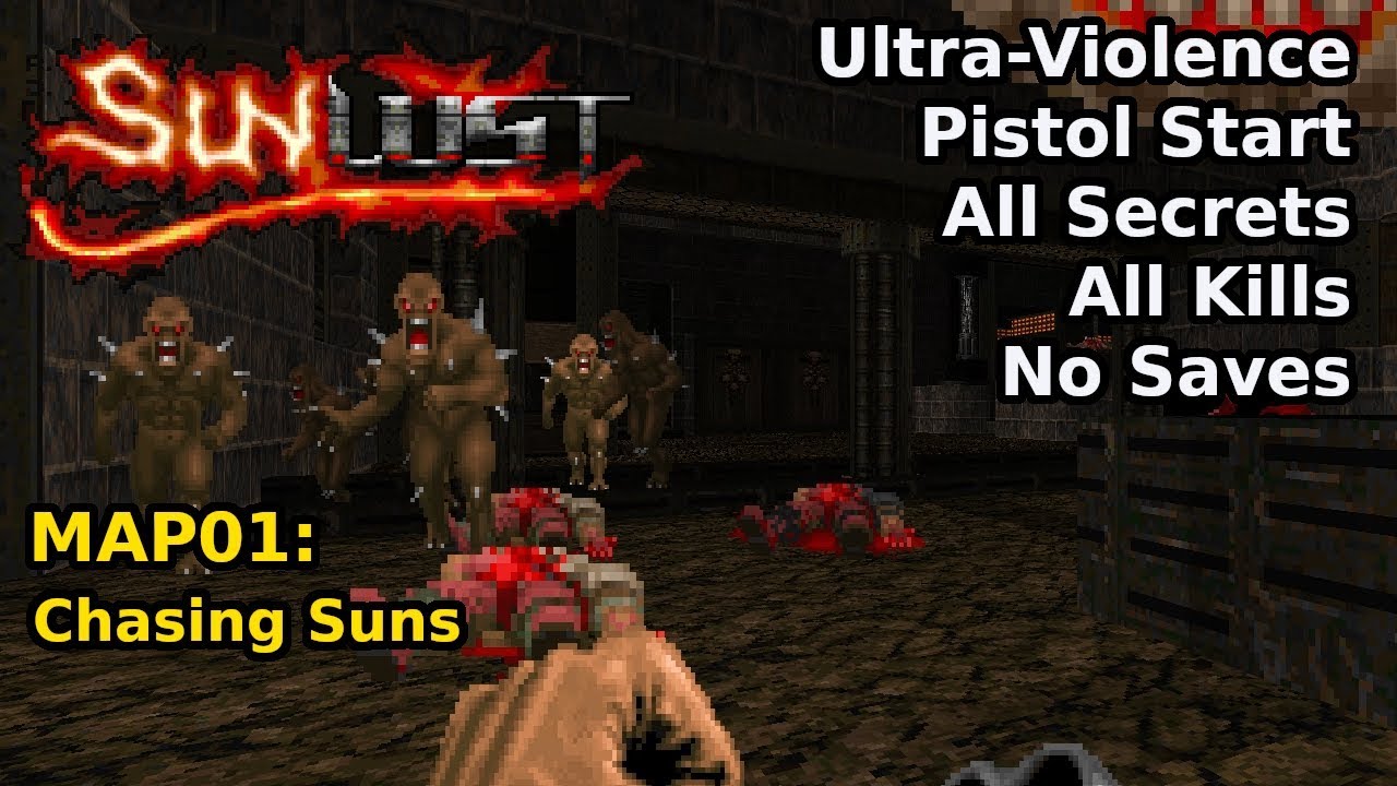 Doom II: Sunlust - MAP01: Chasing Suns (Ultra-Violence 100%)