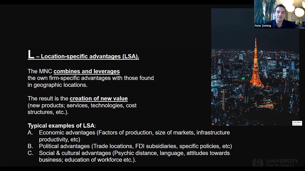 The changing international business environment and alterations