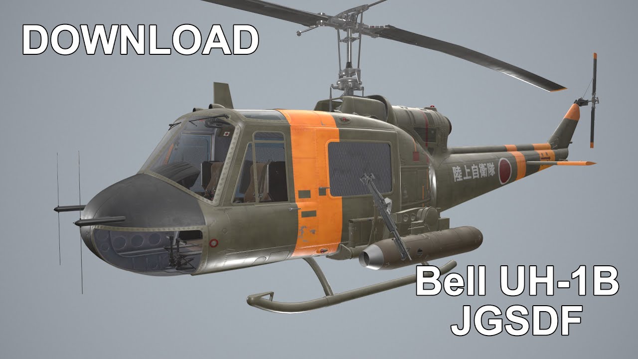 Bell UH-1B Iroquois JGSDF 3D Model (311)