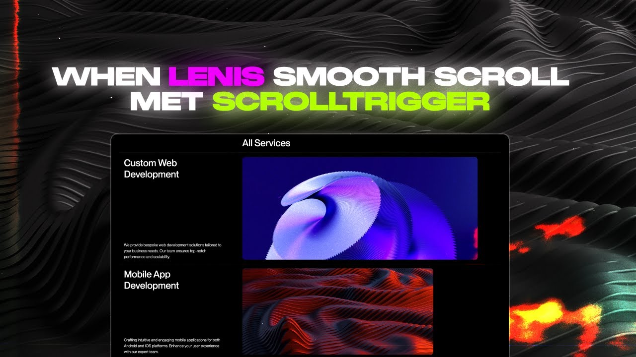 Lenis Smooth Scroll & ScrollTrigger: A Perfect Animation Duo