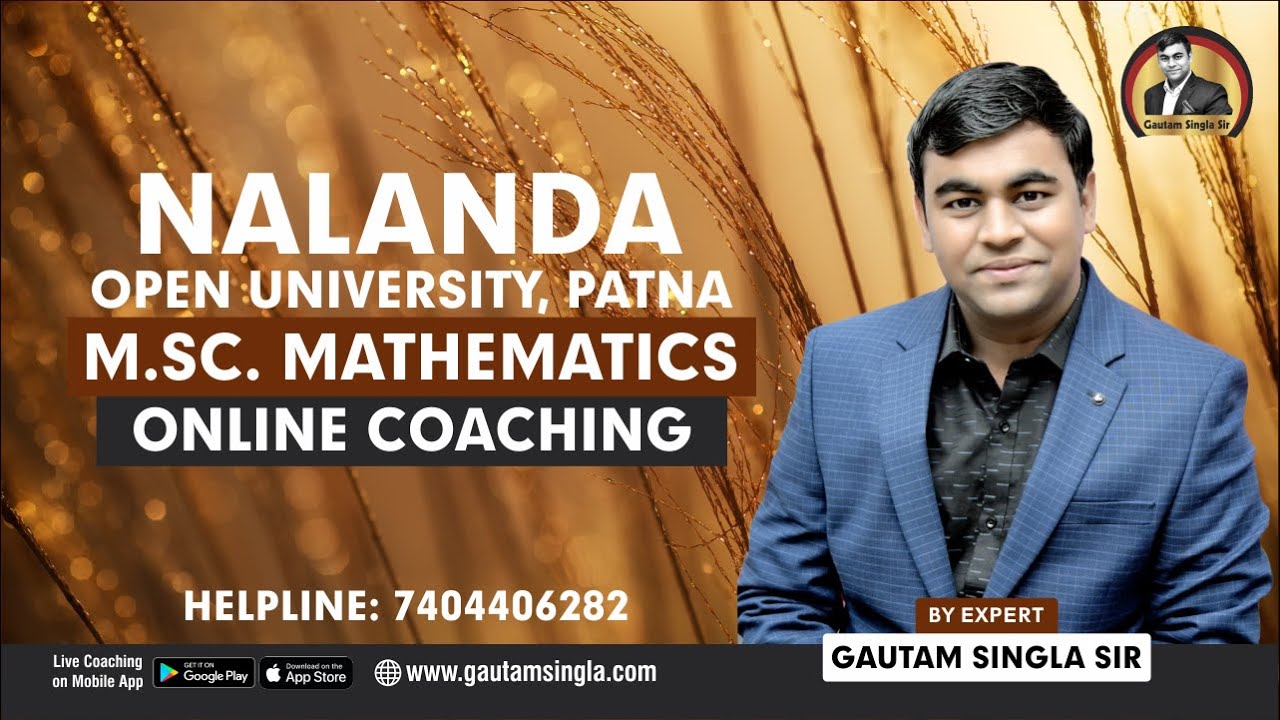 Nalanda Open University MSc Mathematics Complete Online Coaching with Notes I Helpline:- 7404406282