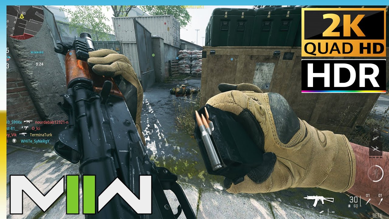 Modern Warfare 2 AK 47 Gameplay Search And Destroy 2K 1400p 60fps