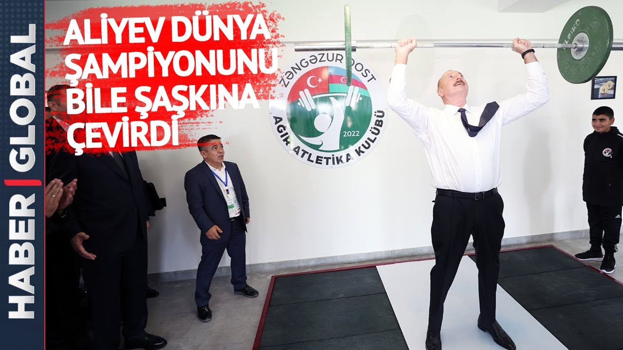 Aliyev Dünya Şampiyonunu Bile Şaşkına Çevirdi! Halterde Hünerlerini Böyle Sergiledi