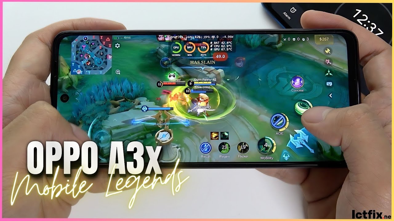 Oppo A3x Mobile Legends Gaming test MLBB | Snapdragon 6s Gen 1, 90Hz Display
