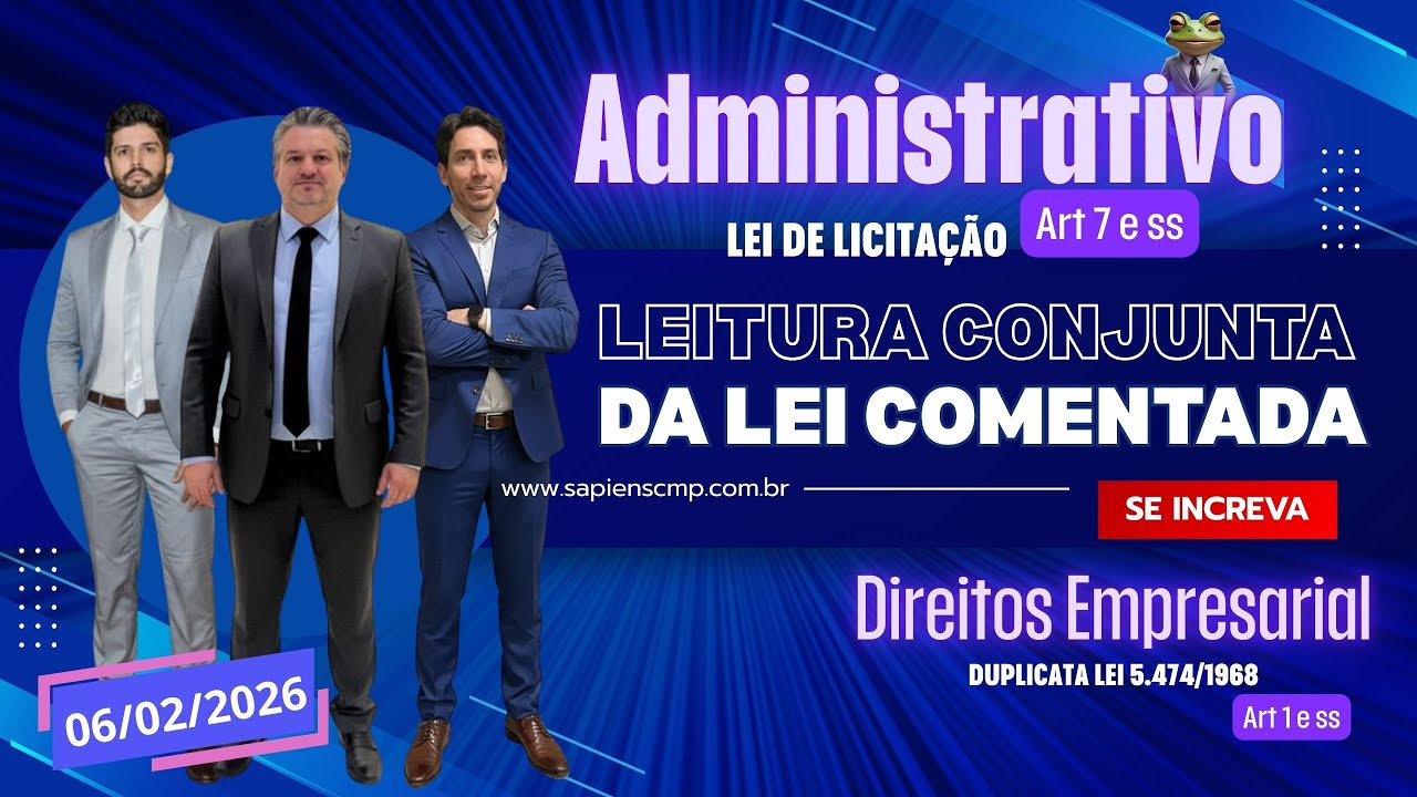 ⚖️ADMINISTRATIVO Estudo DIRIGIDO PARA CONCURSO - Licitação art. 7 e ss Lei COMENTADA | Batendo a FGV