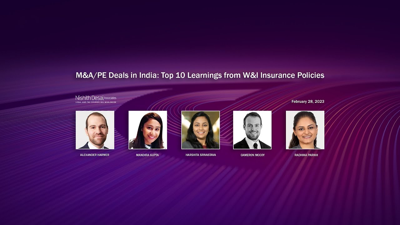 M&A/PE Deals in India: Top 10 Learnings from W&I Insurance Policies