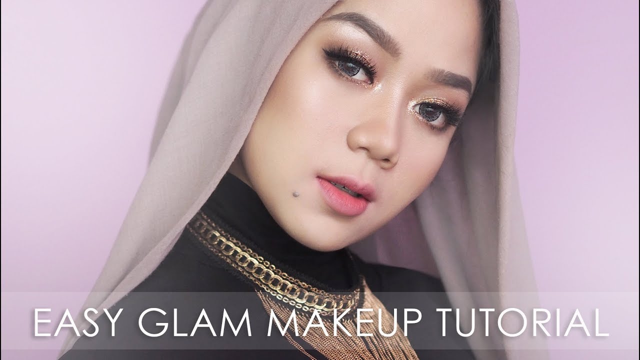 EASY GLITTER GLAM EYE MAKEUP TUTORIAL + QL MATTE LIPCREAM SWATCH | Cheryl Raissa