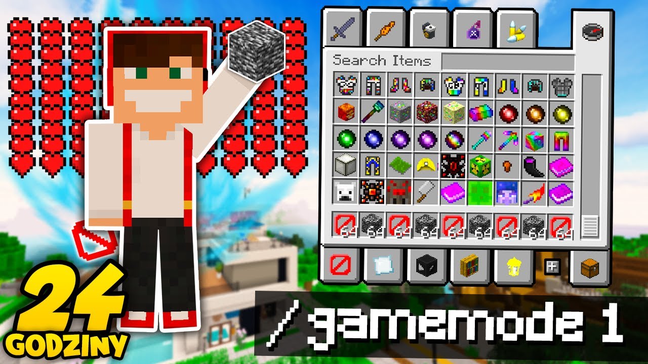 MINECRAFT ALE MAM GAMEMODE 1 PRZEZ 24H?! GPLAY & LAKI