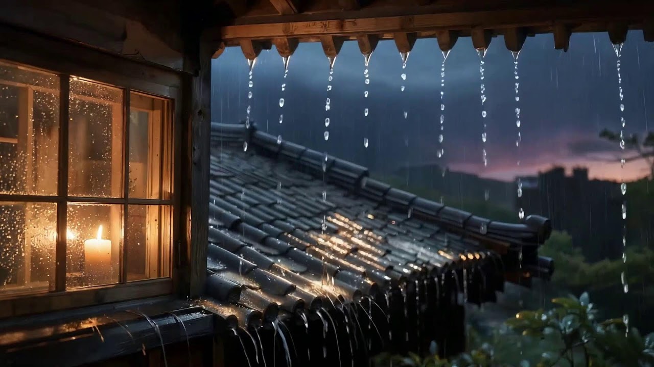 Stormy Night Ambience ⚡ | Heavy Rain & Thunderstorm Sounds for Sleep & Meditation