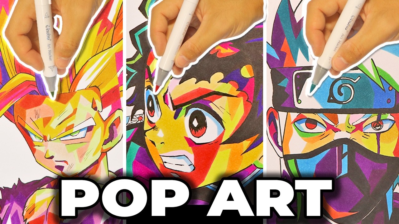 Cómo DIBUJAR/COLOREAR en estilo POP ART – Tutorial explicado paso a paso para dibujos Anime