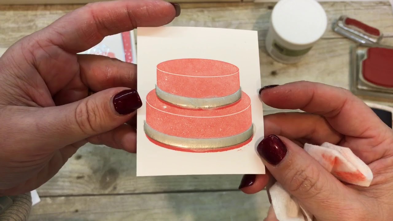 How to create a stunning Cake Soiree Card with Silver Embossing Paste