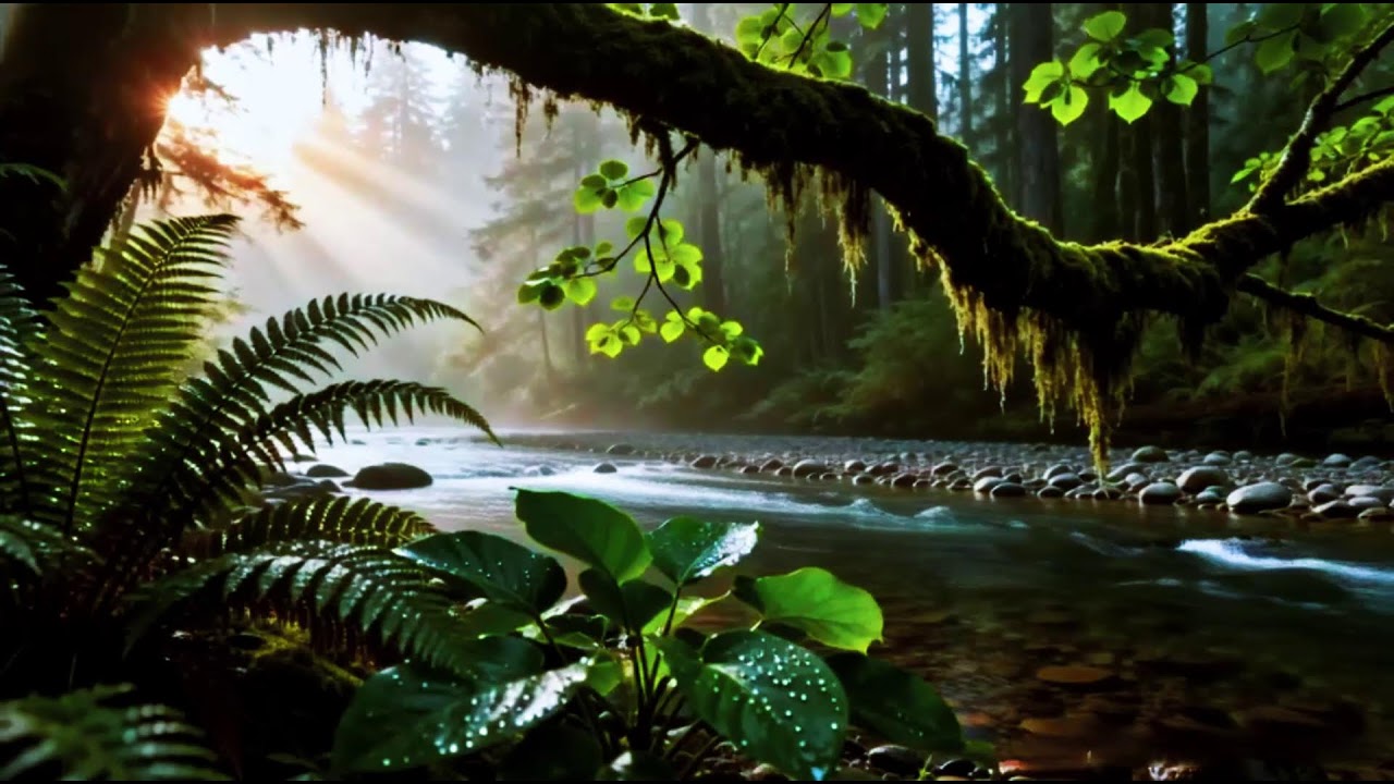 Calming Forest Ambience, Birds Singing & Beautiful Stream Sounds for Peaceful Sleep,ASMR Study Focus