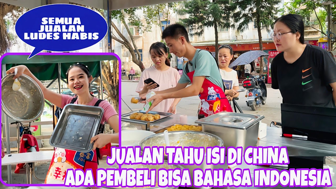 HARI KE-5 BANTU SUAMI JUALAN MAKANAN INDONESIA DI CHINA,TERHARU KAKEK PEMBELI BISA BHS INDONESIA