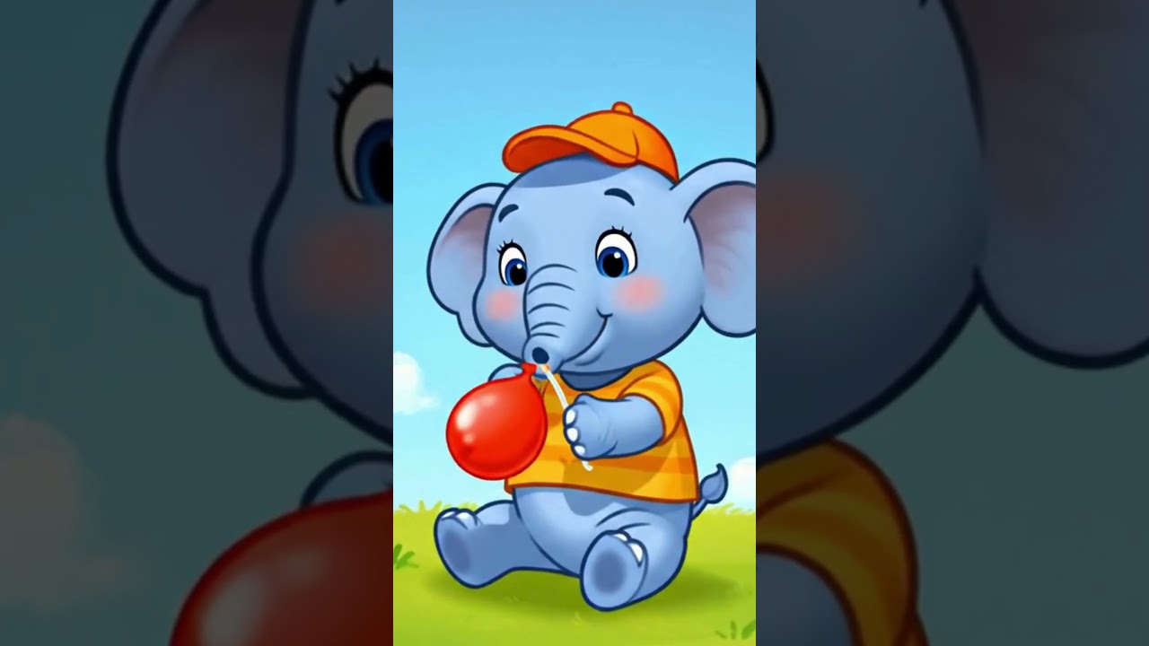Baby Elephant and the Balloon | Short Children&rsquo;s Story | 2D Vertical Animation