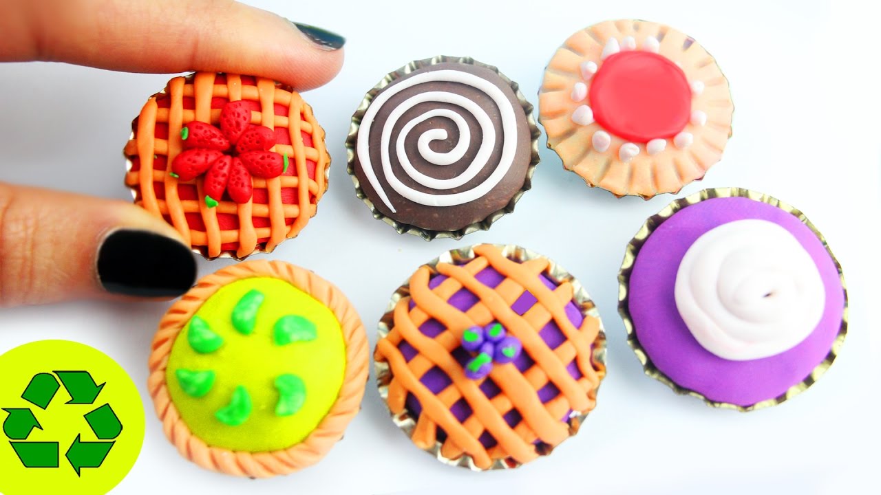DIY: 5 Pasteles / Tartas en Miniatura para Muñecas - Manualidadesconninos