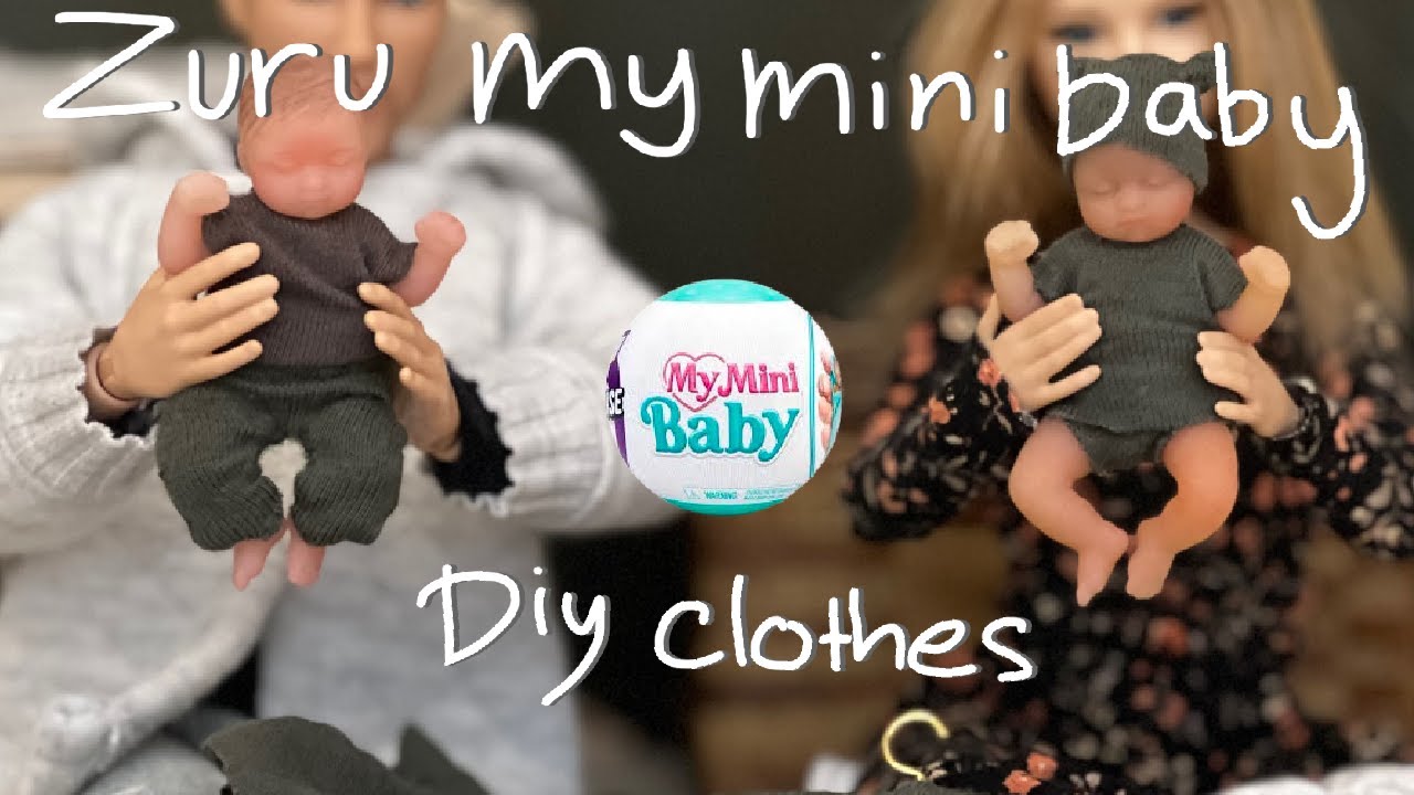 Barbie - Zuru my mini baby DIY clothes tutorial Barbie doll Aesthetic Ken & Barbie Role play