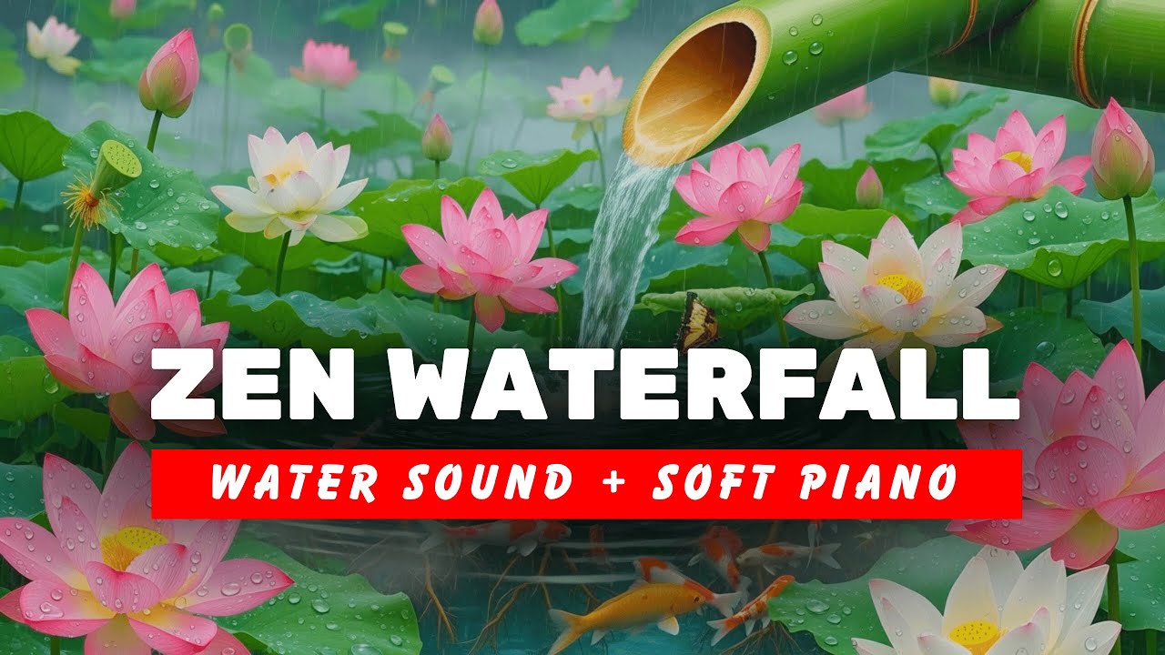 🔴LIVE 24/7: Waterfall & Relaxing Deep Sleep Music 🌹Healing Study, Working and Meditation for Mind.