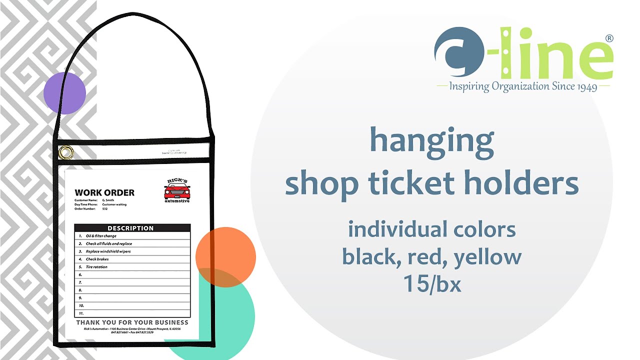 Shop Ticket Holders With Hanging Straps - C-Line Products - 41922, 41924 & 41926