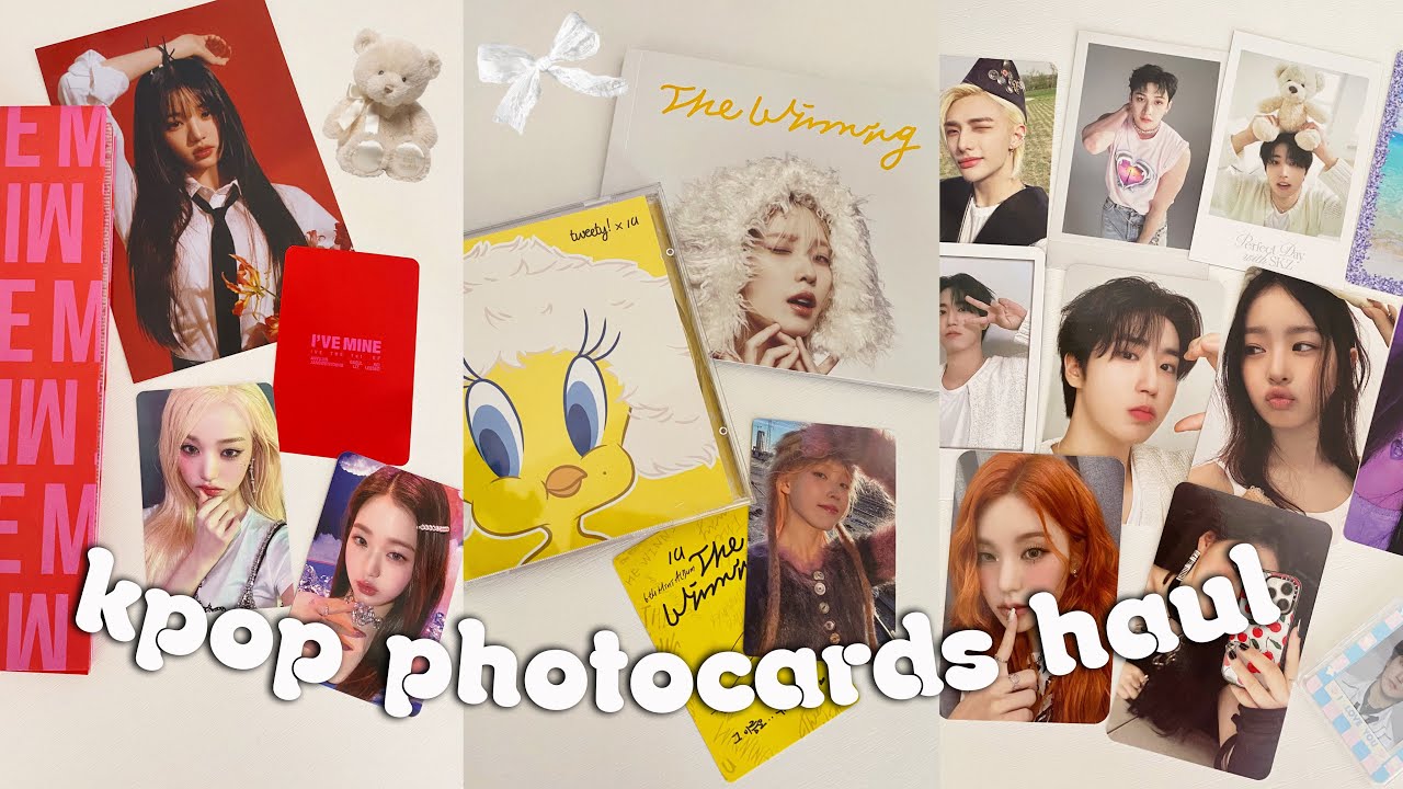 к-поп карты с озона 🍓распаковка кпоп фотокарт и подарков + альбомы IVE, IU, Stray Kids
