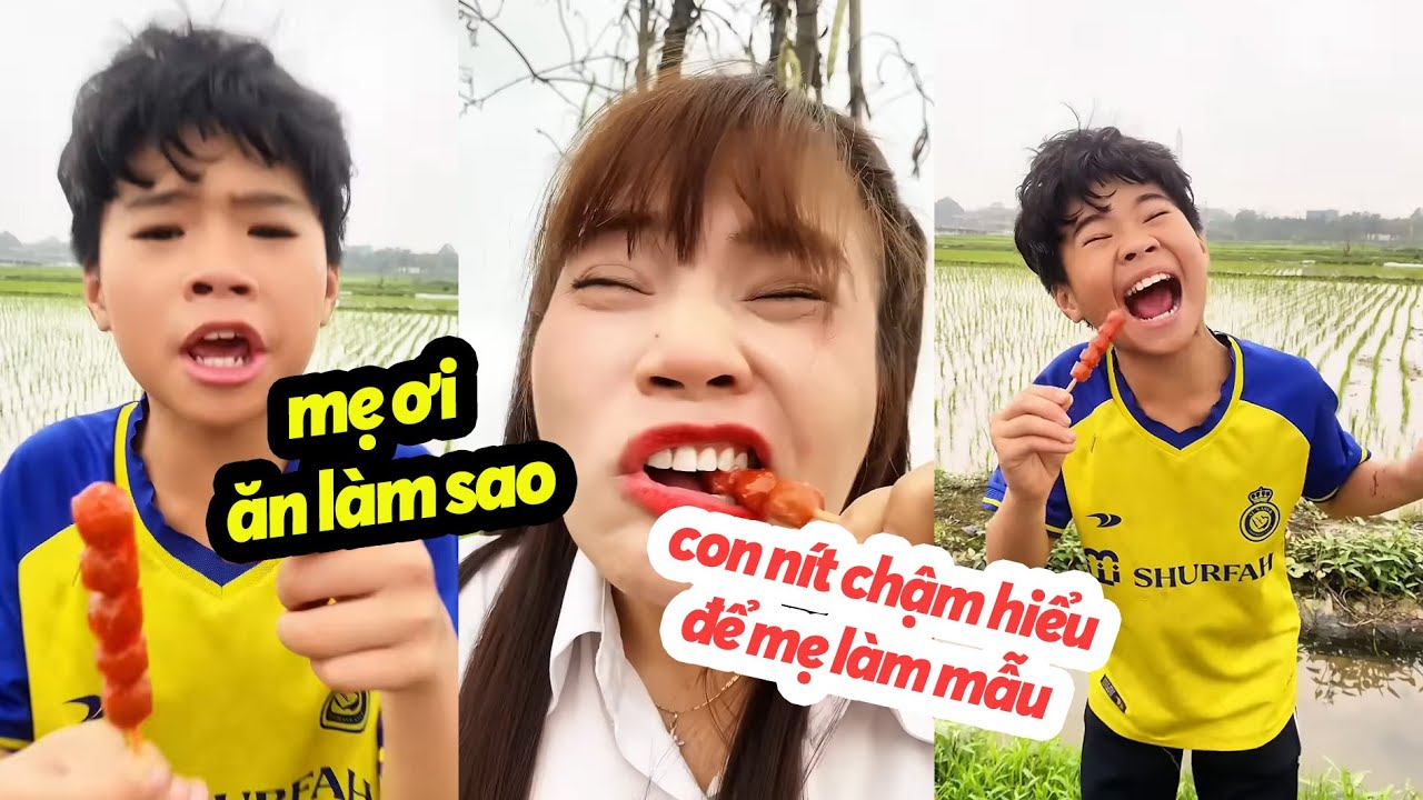 Tổng hợp các video hài hước troll mẹ, chỉ cách ăn kẹo hồ lô và cái kết xu ơi là xu !!!