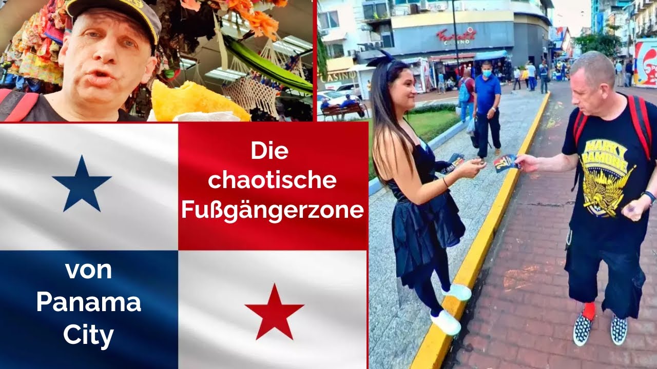 Die chaotische Fußgängerzone in Panama City