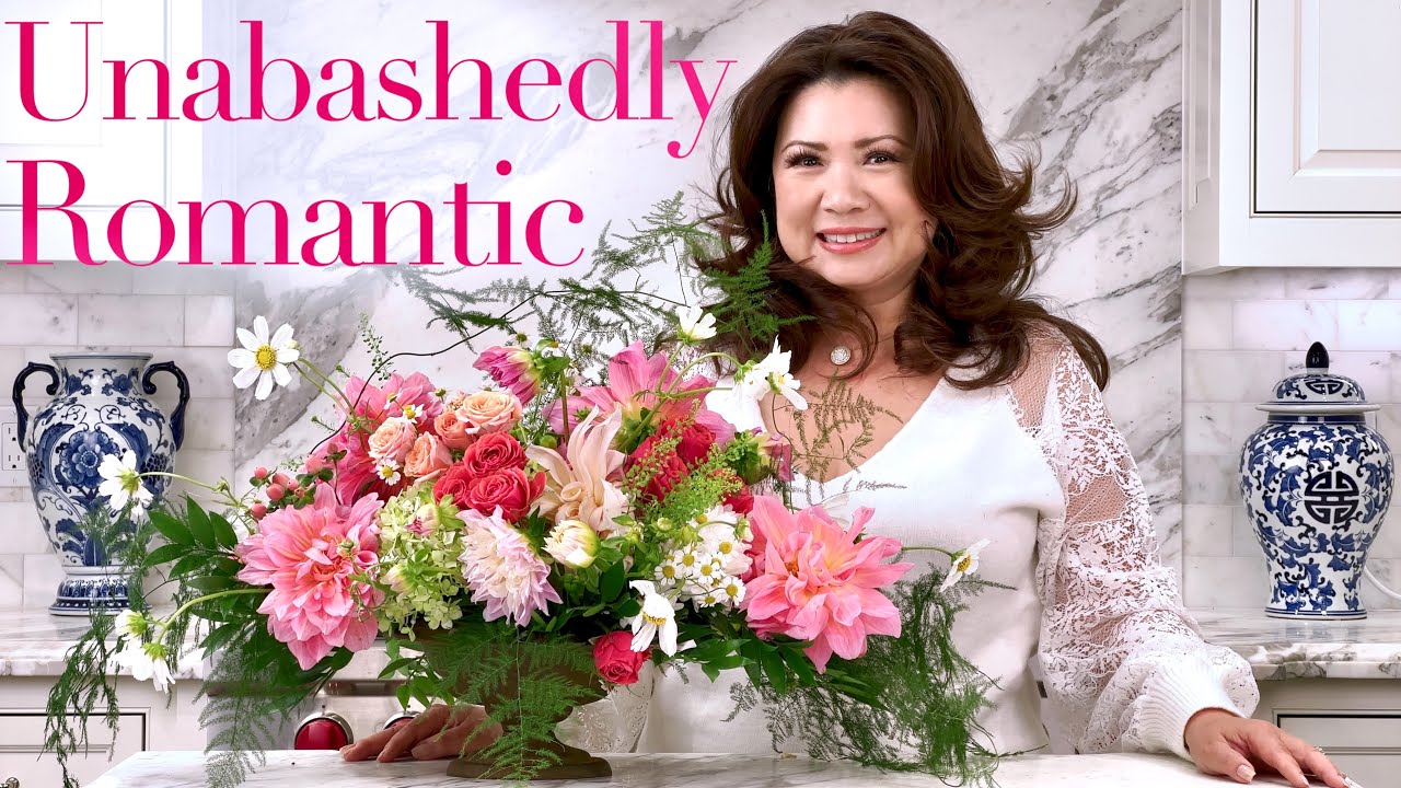 Romantic Dahlia Flower Arrangement