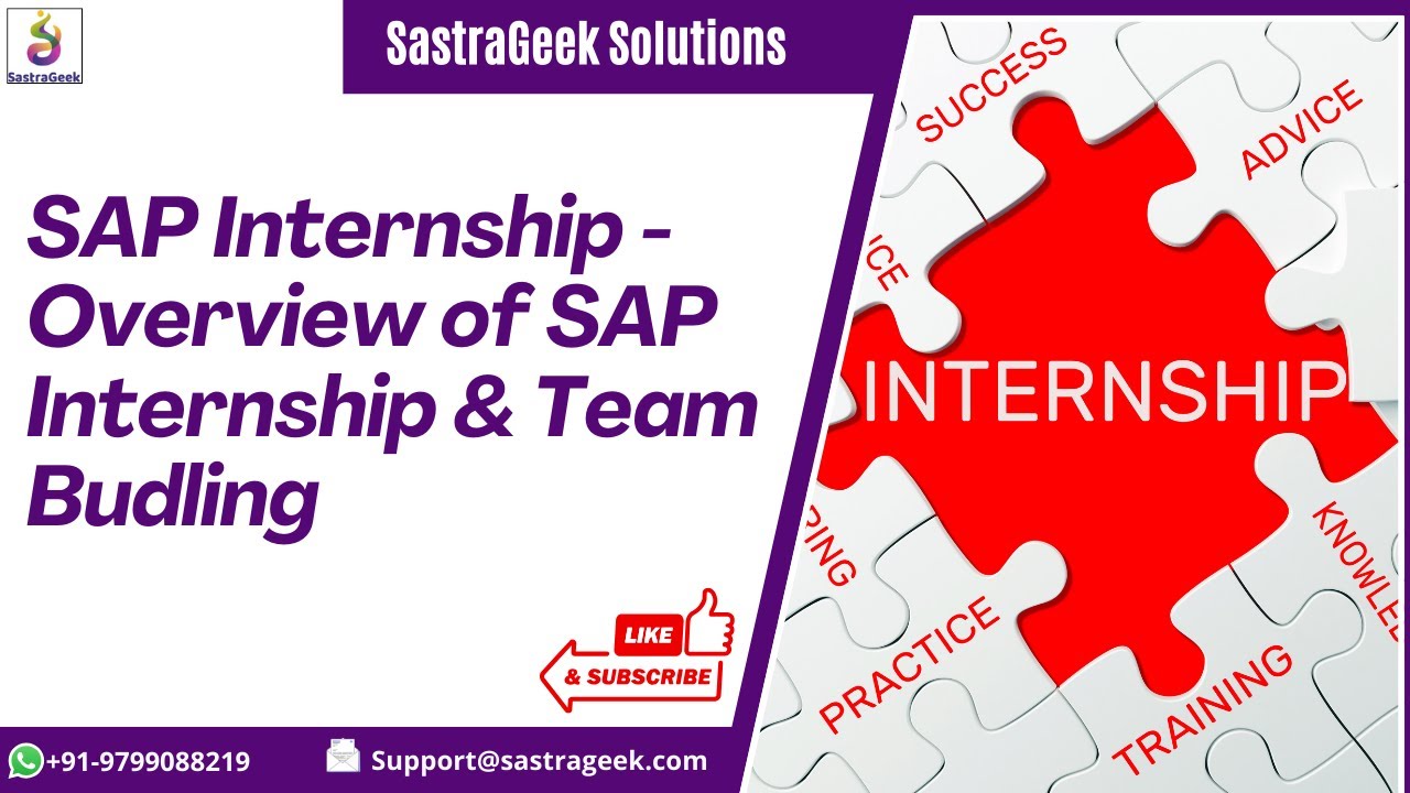 SAP Internship  - Overview of SAP Internship & Team Budling
