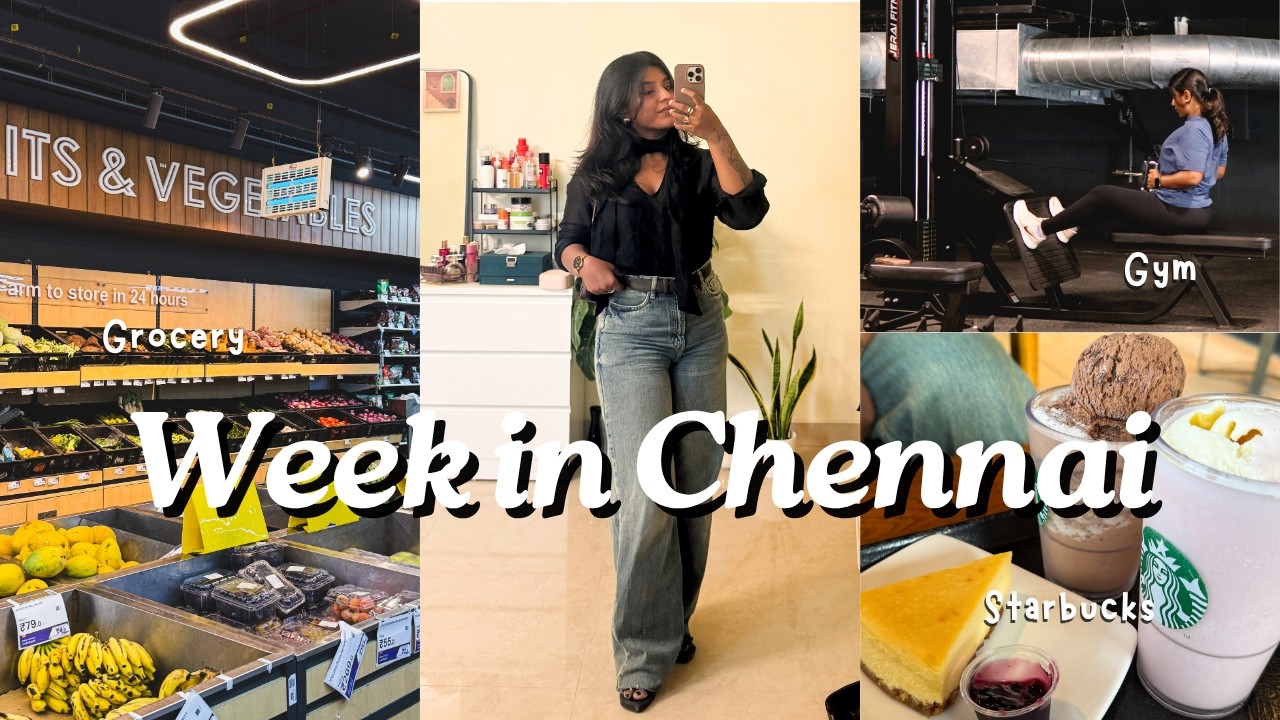 Life in Chennai | Gym routine | Starbucks | Grocery runs | Healthy snack | ASMR vlog