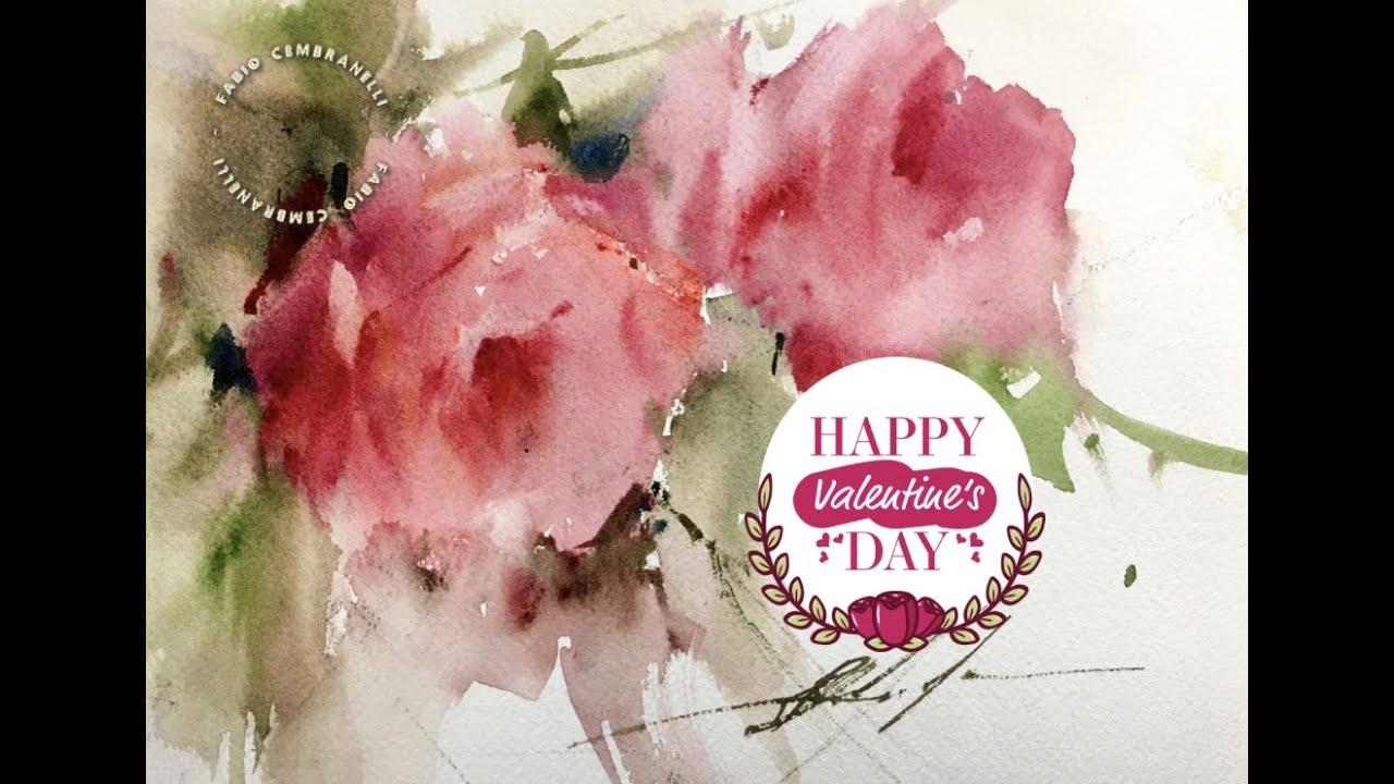 St Valentine’s Day - Roses, Watercolor/Aquarela